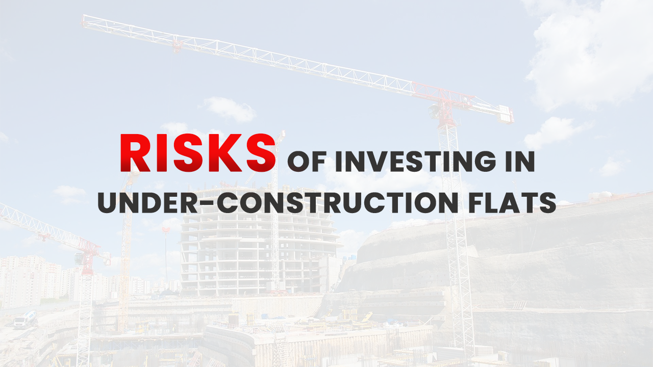 Project Delays Delays in construction can affect your rental income, financial plans, and overall return on investment (ROI). Always verify if the project is registered with RERA for legal protection and transparency. Builder Reliability Not all developers meet their promises. Poor construction quality or unfinished amenities can reduce the property’s value. It’s essential to research the builder’s past projects, timelines, and reputation. Market Fluctuations Real estate prices are influenced by market conditions. Economic downturns or excess supply can limit property value growth, impacting your investment’s profitability. No Immediate Income Unlike ready-to-move flats, under-construction properties don't generate rental income until possession, which may not be suitable for investors looking for quick returns.