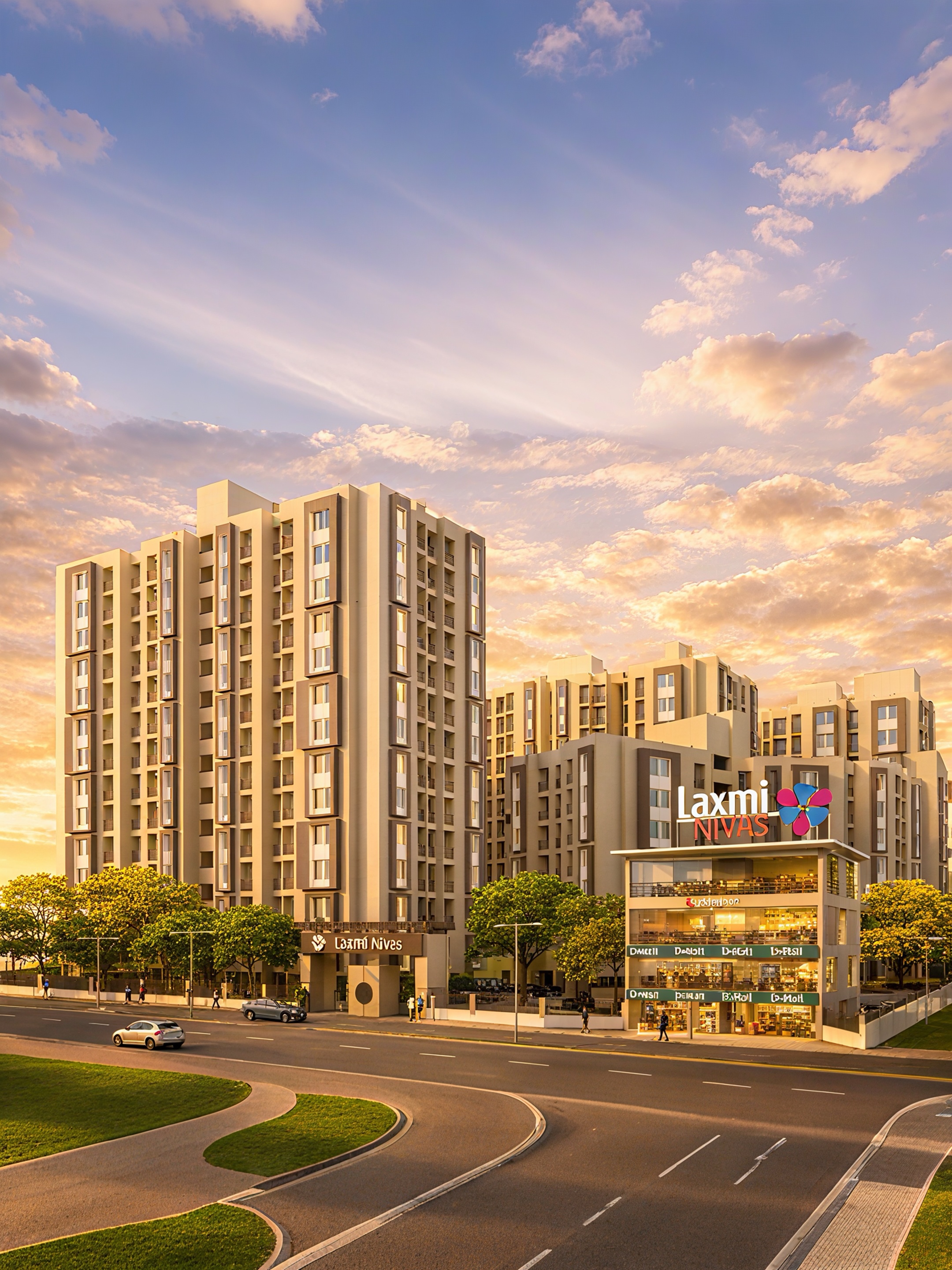 Laxmi Nivas completed towers at Narol, Ahmedabad — 1 and 2 BHK ready to move flats