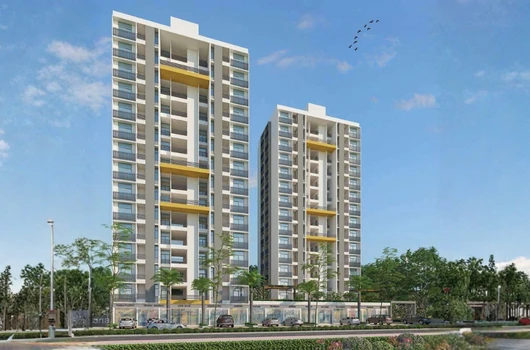 Laxmi Aashiyana – A modern residential complex offering 2 BHK ready-to-move flats in Narol, Ahmedabad, with smart layouts, natural light, and family-friendly amenities like a children's play area and landscape garden.