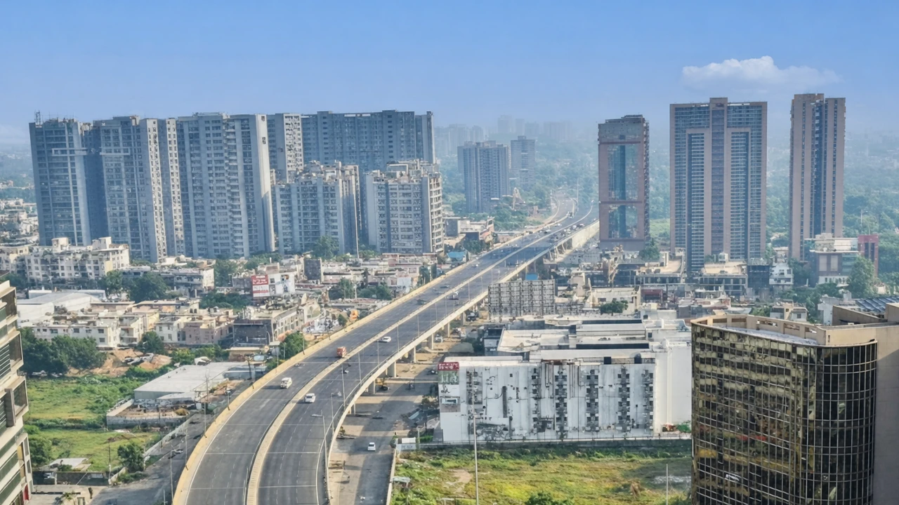 Real estate investment growth in India 2026 showing urban residential buildings and infrastructure, highlighting stability in stock market vs real estate comparison