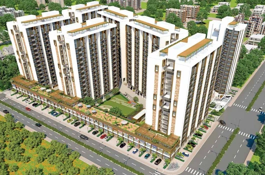 Laxmi Eternia in Narol offering 3 BHK luxurious flats in Ahmedabad with peaceful green spaces, modern family amenities, and premium community living.